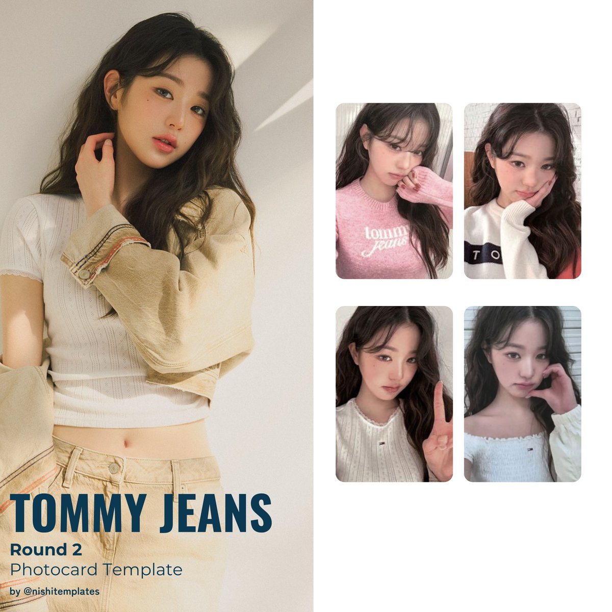 JEANS JANG WON YOUNG トレカ ウォニョン IVE - JANG WONYOUNG X TOMMY JEANS SET PHOTOCARD 2024 FALL CAMPAIGN