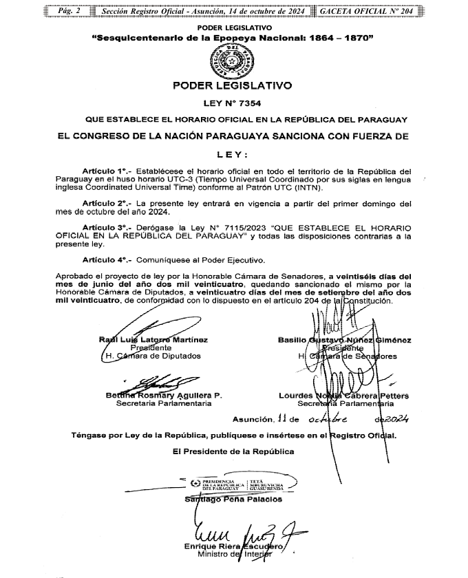 Godcito's tweet photo. El problema de la hora se debió a un "error" no previsto entre la redacción de la Ley 7354 publicada el 14 de octubre y que entró en vigencia el 15. El primer domingo de octubre fue el 6, pero el Código Civil establece que ninguna ley puede ser retroactiva. https://t.co/UPuOCa91ZF