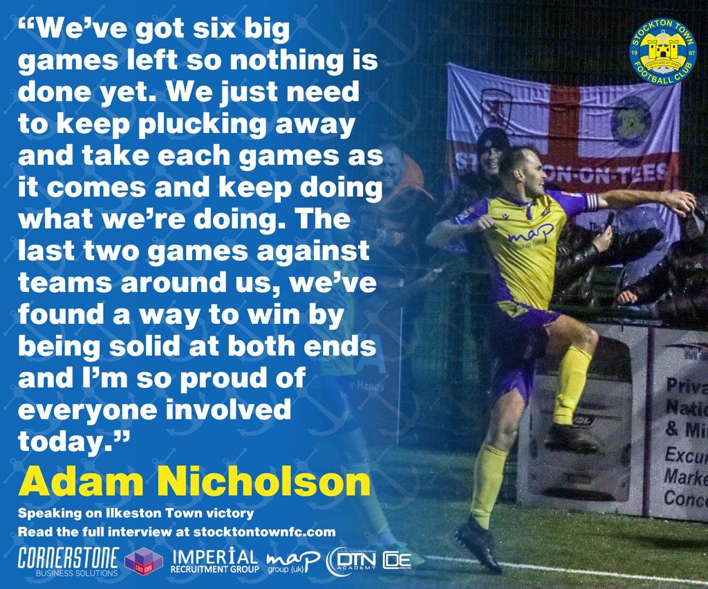 🗣 The skipper provided his assessment on yesterday's win over Ilkeston Town 

stocktontownfc.com/nicholson-asse…

#UTA⚓️