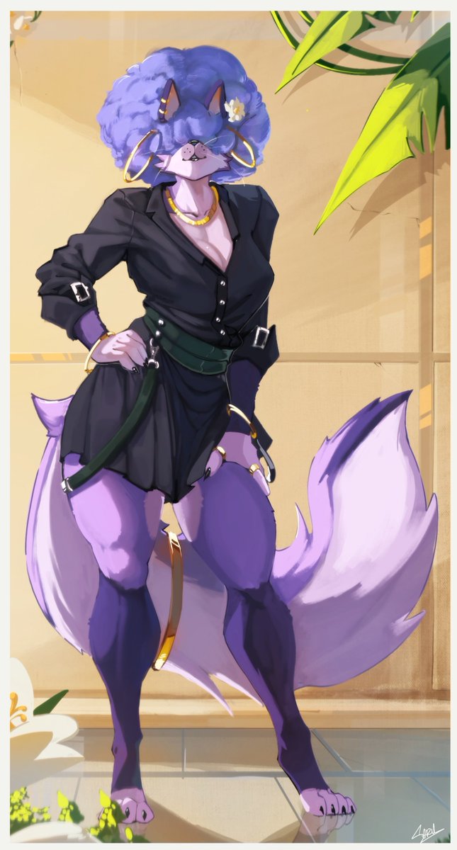 MelonenWolf4's tweet image. Say Hello to my OC! Her name is Vaylia!💜