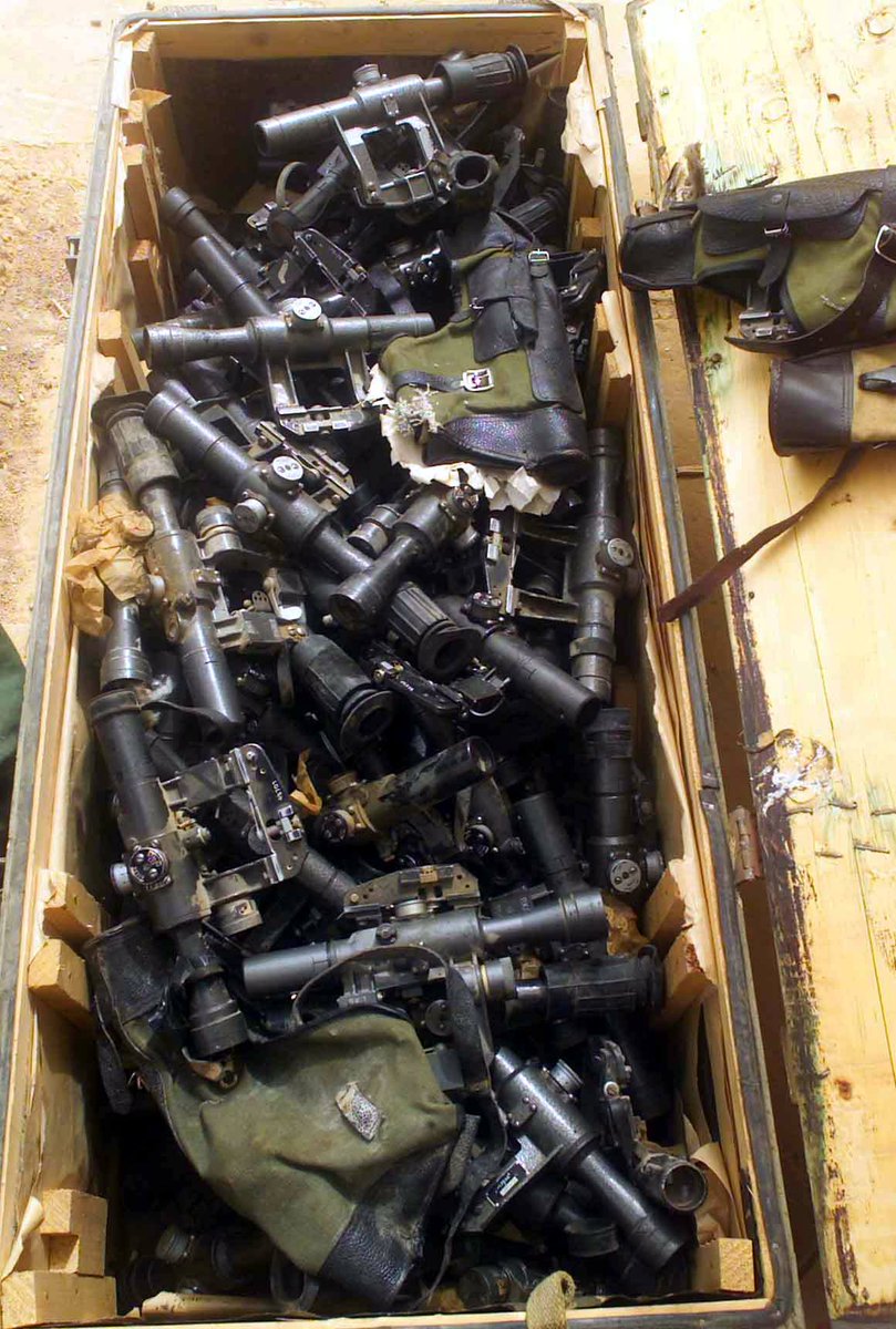 trip_to_valkiri's tweet photo. Box full of PSO-1 scopes found by US Marines, Iraq, 2003 period. https://t.co/deg9YeFLIX