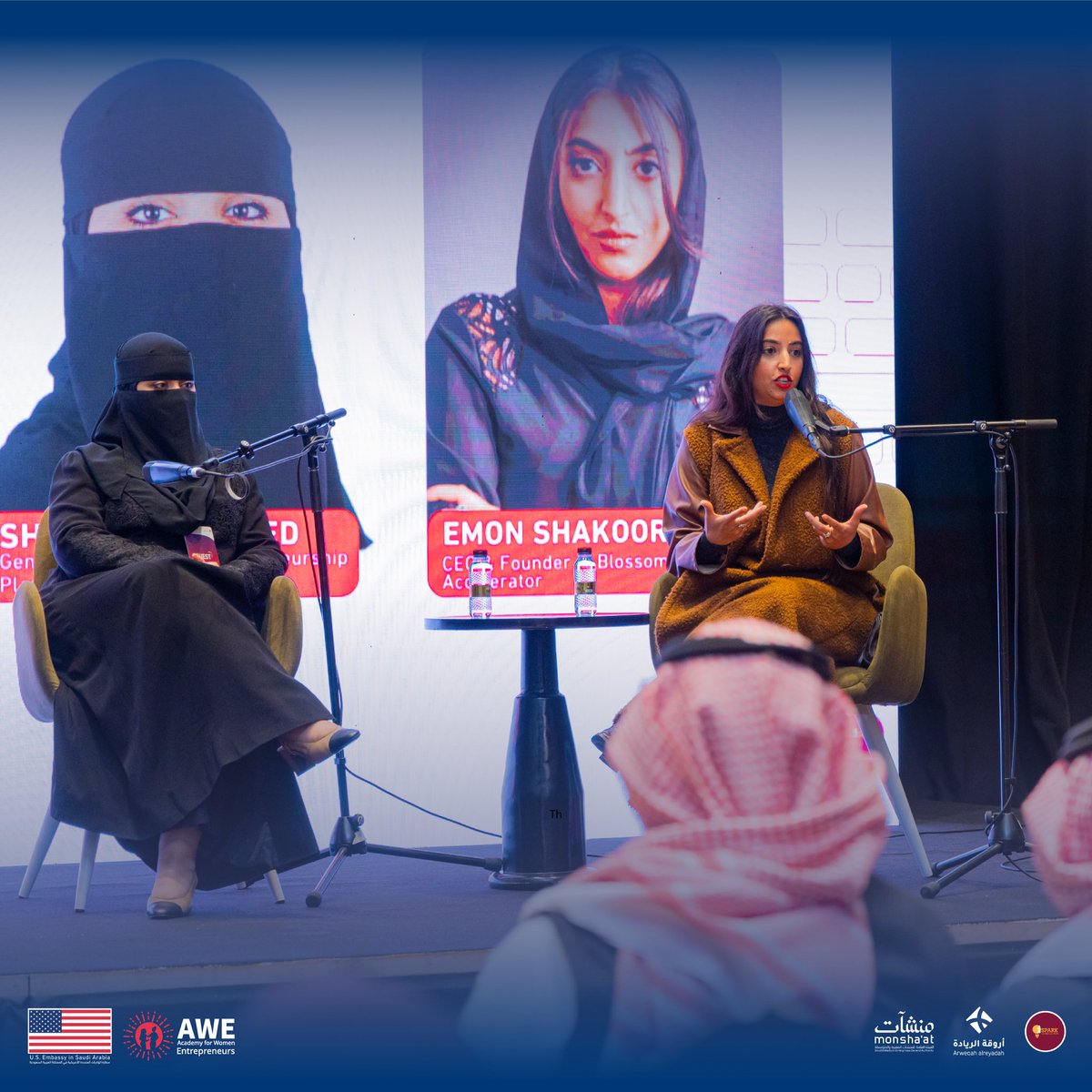 قد شهد الحفل الختامي من برنامج أكاديمية رائدات الأعمال في السعودية جلسة قيمة تناولت دور ريادة الأعمال النسائية في تحقيق رؤية السعودية 2030، مع تسليط الضوء على التقدم المحرز في مشاركة المرأة في سوق العمل، والتحديات والفرص المتاحة. 

شكر خاص لكل المتحدثين في هذه الجلسة:
أ/ إيمان