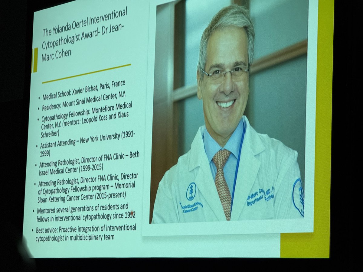 Papanicolaou Society (@papsociety) on Twitter photo Congratulations to Dr. Jean-Marc Cohen
Recipient of the Yolanda Oertel Interventional Cytopathologist Award at <a href="/PapSociety/">Papanicolaou Society</a> scientific meeting at #USCAP2025
A true leader and mentor in interventional cytopathology <a href="/IACytology/">International Academy Cytology</a> <a href="/AzizaNassar2/">Aziza Nassar</a> <a href="/aakasharmand/">Zubair Baloch</a> <a href="/DiagnosticCyto/">Diagnostic Cytopath</a> Congratulations to Dr. Jean-Marc Cohen
Recipient of the Yolanda Oertel Interventional Cytopathologist Award at <a href="/PapSociety/">Papanicolaou Society</a> scientific meeting at #USCAP2025
A true leader and mentor in interventional cytopathology <a href="/IACytology/">International Academy Cytology</a> <a href="/AzizaNassar2/">Aziza Nassar</a> <a href="/aakasharmand/">Zubair Baloch</a> <a href="/DiagnosticCyto/">Diagnostic Cytopath</a>