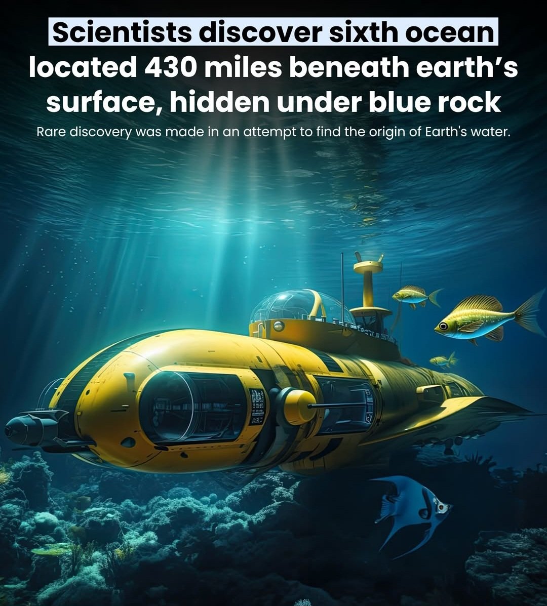 SmartMonkyVoice's tweet photo. #Scientists #discovered a hidden ocean 700 km below #Earth, possibly three times larger than all surface #oceans, suggesting water came from within the planet. #hiddenoceans
#news #BBB25
.
*News updates* ke liye

https://t.co/sKu0J8Rp3M

 check karein! https://t.co/coOB11ZLt1
