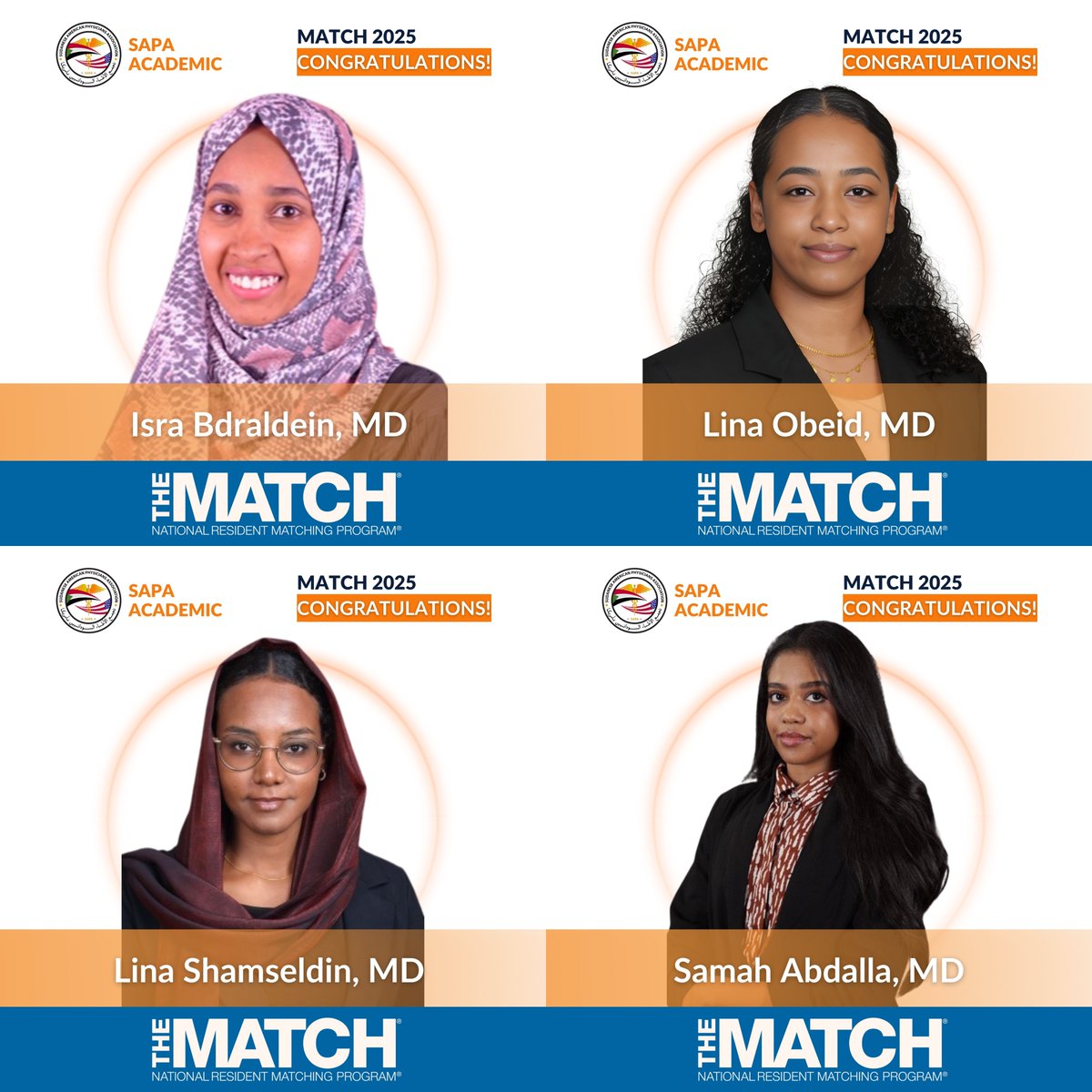 🌟 113 Future Physicians Matched! 🌟

Despite the ongoing war in Sudan, 113 newly matched residents have shown incredible resilience and determination. Over 95% benefited from SAPA’s support—observerships, interview prep, mentorship, and more.

Congratulations to all who