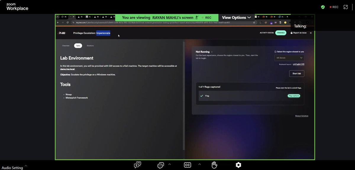 Ramxcv's tweet image. Second lab 👏🏻
Privilege Escalation: Impersonate

  @i0i8x 
 @CyberhubSa 
@SAFCSP 
#سايبرهب
#cyberhubsa
#ejptv2
 #سايبرهَب