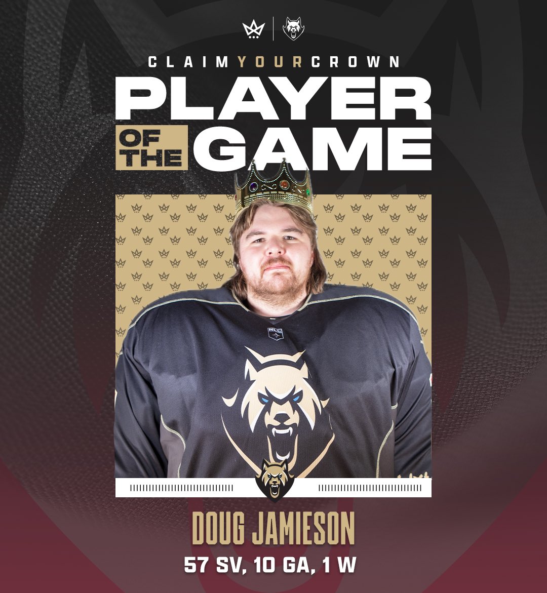 AlbFireWolves's tweet image. Big stops down the stretch and over 5️⃣0️⃣ saves!

Dougie is your @novusclothingco Claim Your Crown Player of the Game 👑

#GetFiredUp🔥