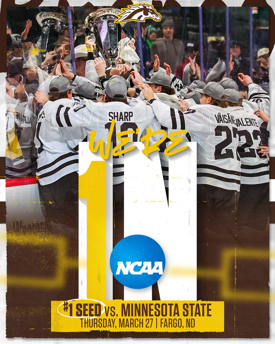 The NCHC Champs are the No. 1 seed in Fargo! 

📰 buff.ly/d1l4piS 

#BroncosReign