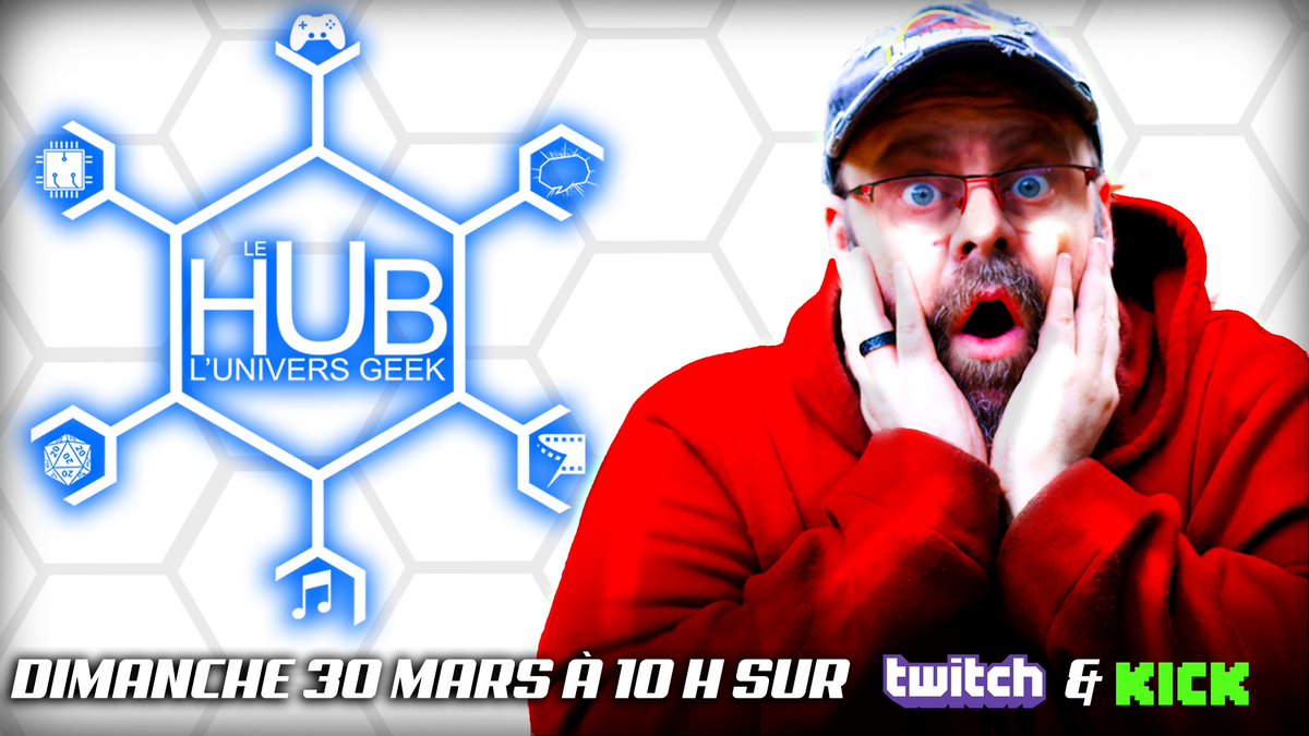 Hey tout le monde ! 
On se retrouve dimanche 30 mars à 10 h pour le HUB avec <a href="/Ryudokasworld/">Ryudoka's world</a> ! Votre émission d'actu et bien sûr accompagné de jeux. 🎮Rendez-vous sur twitch.tv/dojindo ou kick.com/dojindo