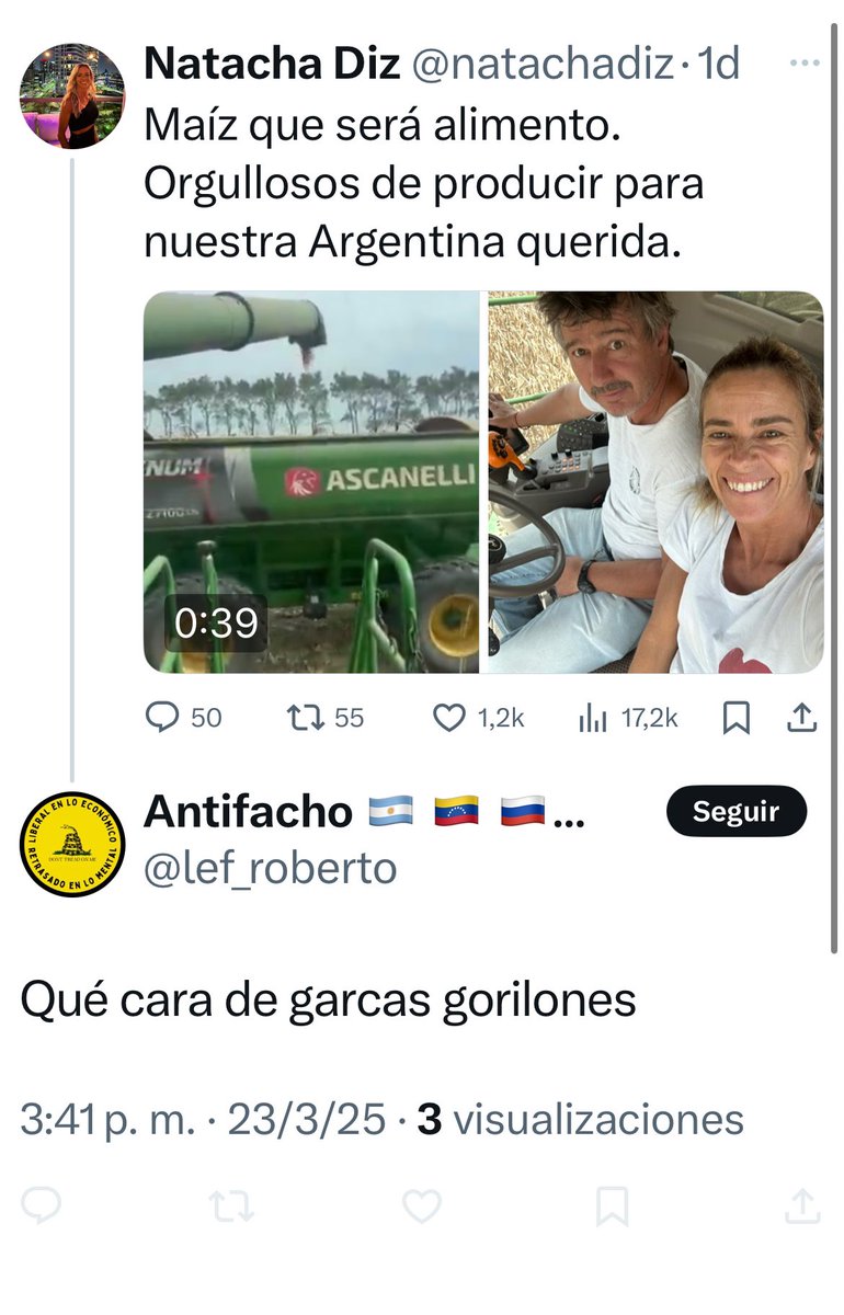 natachadiz's tweet photo. Ahora decilo sin la boca llena de polenta.
Del maíz que cosechamos nosotros. https://t.co/CbnkWTX3hn
