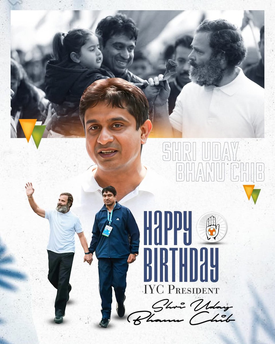 Arnika Saha (@arnikasaha_iyc) on Twitter photo Wishing a very Happy Birthday to IYC National President Shri Uday Bhanu Chib Ji!
May you enjoy great health, success, and many more years of impactful leadership! â¨âđŧ
#HappyBirthday
<a href="/UdayBhanuIYC/">Uday Bhanu Chib</a> Wishing a very Happy Birthday to IYC National President Shri Uday Bhanu Chib Ji!
May you enjoy great health, success, and many more years of impactful leadership! â¨âđŧ
#HappyBirthday
<a href="/UdayBhanuIYC/">Uday Bhanu Chib</a>