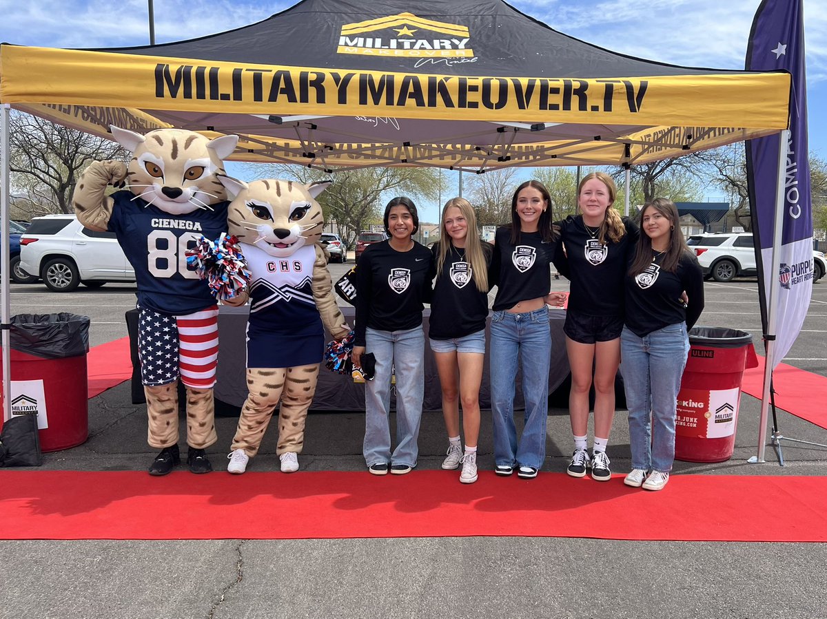 Military makeover at Cienega today! Girls repping and living creed, “Play Beyond You”