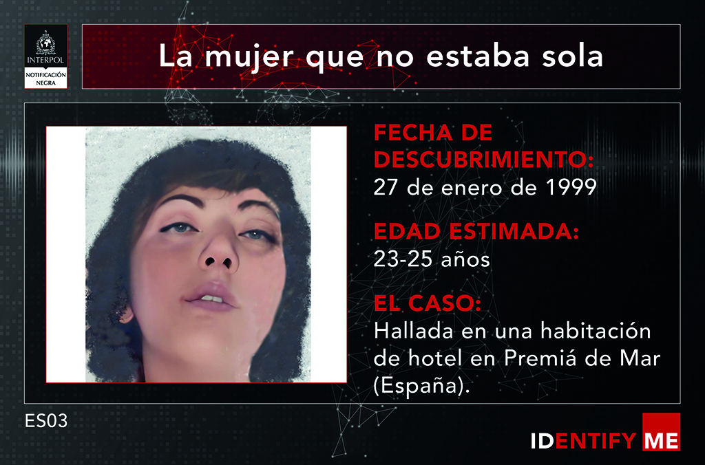 ⚠️¿Has visto alguna vez a esta mujer?⬇️⬇️⬇️
interpol.int/es/Que-puede-h…

👉Su cuerpo fue hallado el 27 de enero de 1999 en un hotel en Premià de Mar (#Barcelona) con las manos atadas y signos de violencia

👉Se había alojado en compañía de un hombre

Ayúdanos a identificarla