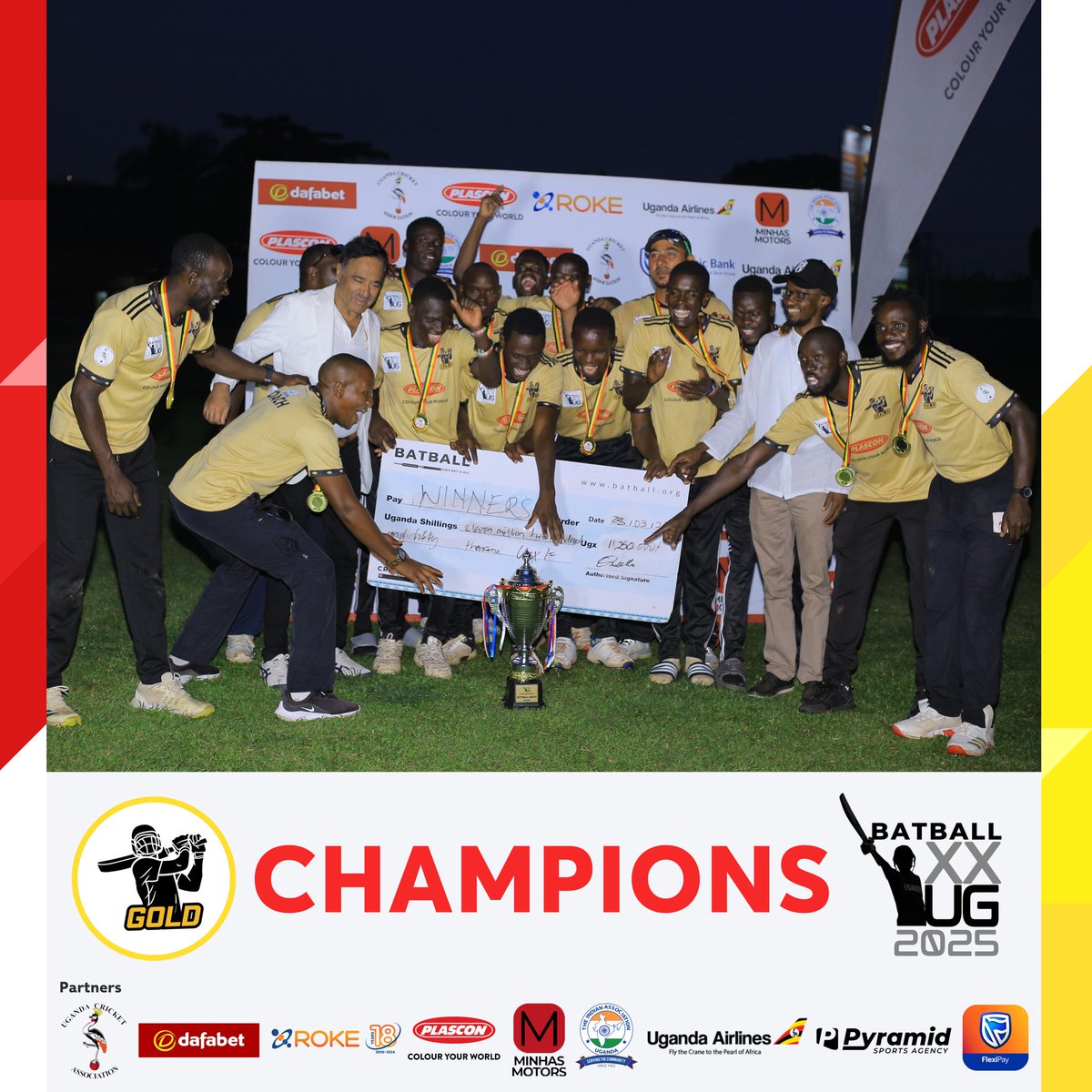 Gold, the first-ever Champions of BATBALL MAXX 🏅

#BBMAXX2025 #Cricket4All