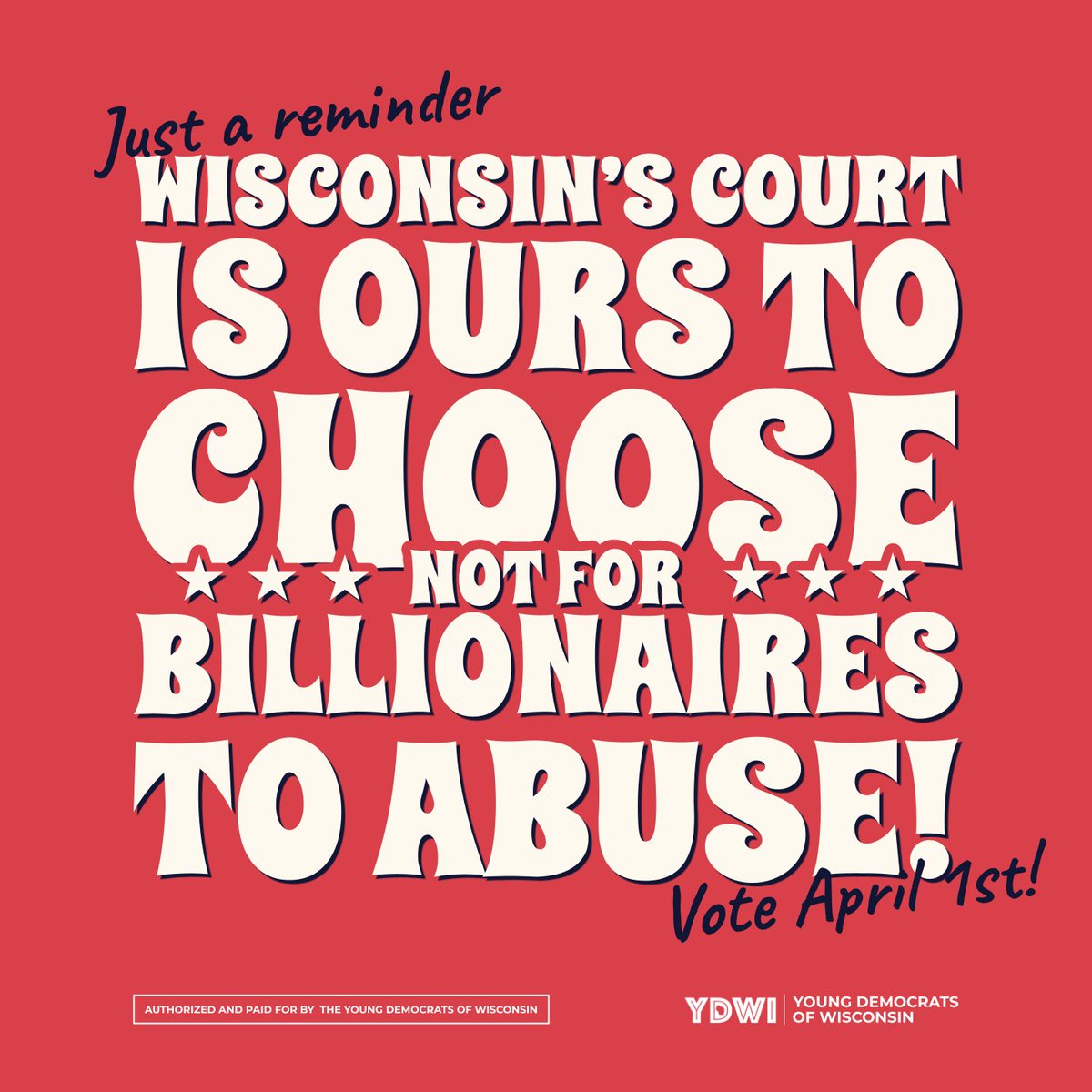 We are all gas no breaks in Wisconsin. With Elon Musk dumping over $14 million dollars into the state, there isn't a more important election in the country right now than electing Susan Crawford to the Wisconsin Supreme Court!