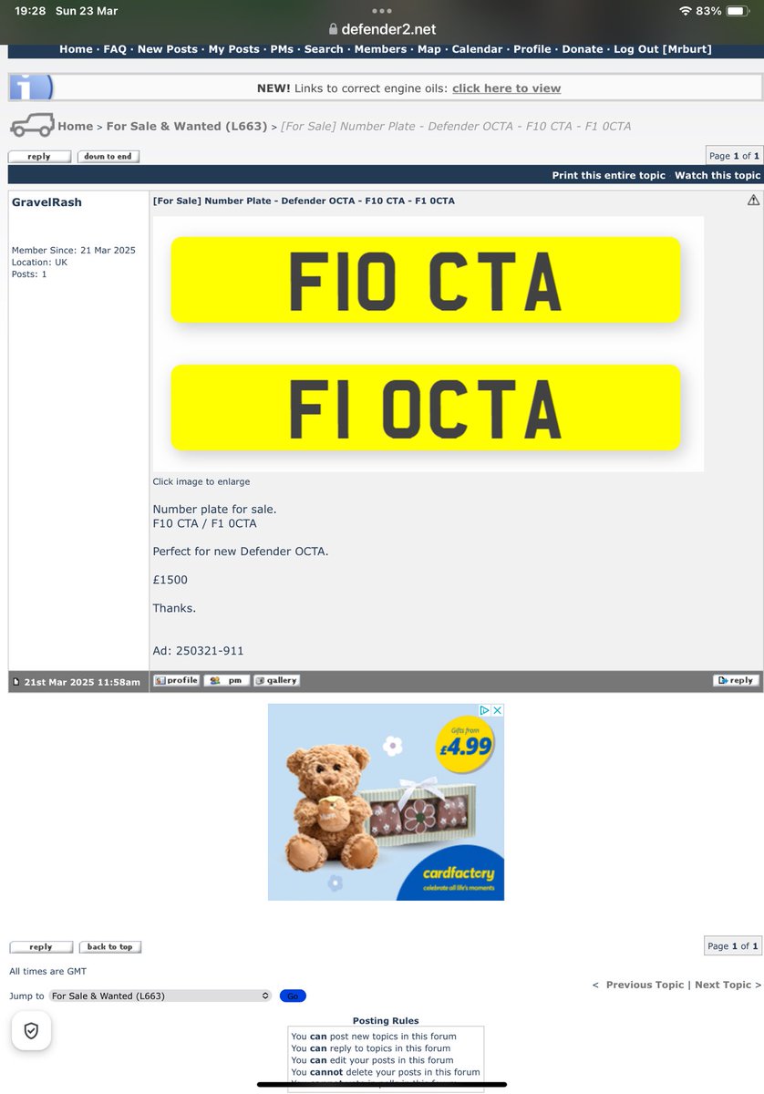 One for <a href="/AutoPap/">AutoPap</a> to consider. Currently on the defender.net forum.