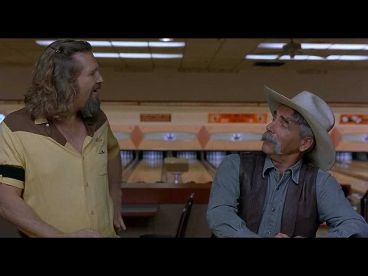 [Dude]: Hey, man! [The Stranger]: Howdy do, Dude.