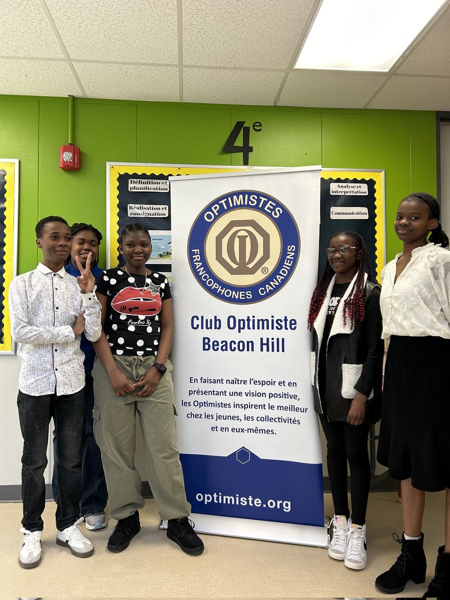 Bon succès à nos Lasers qui participent aujourd'hui au Concours art oratoire du Club Optimiste Beacon Hill !