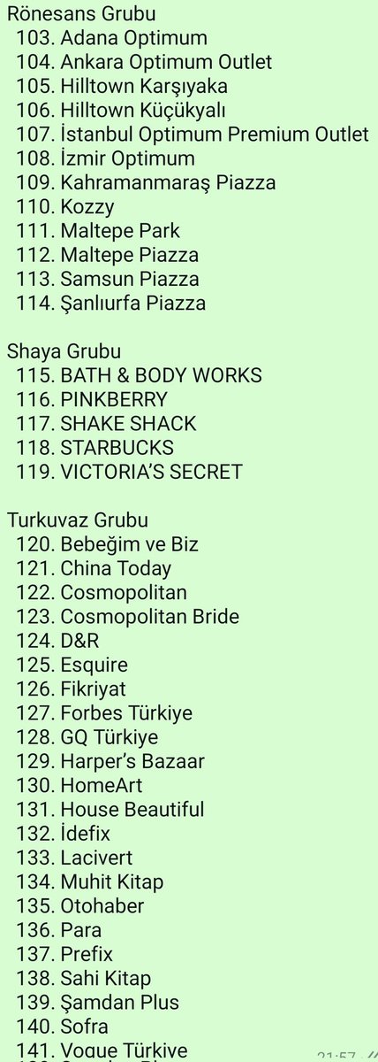 #Boykot listesi arkadaşlar elden ele yayalım.