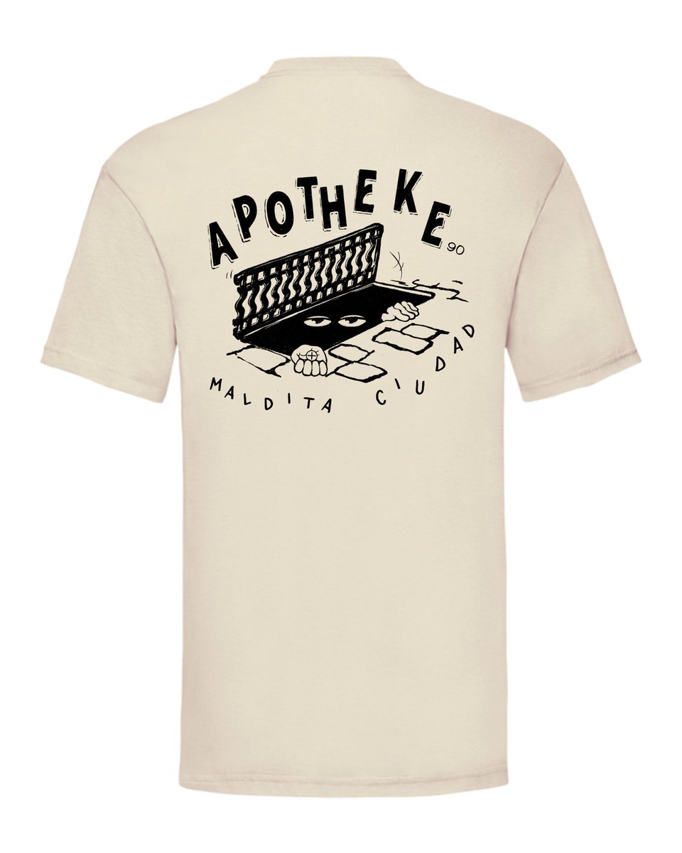 apotheke90's tweet photo. MERCH BERRIA!
Larunbat honetan @salatotemaretoa -n @deliriumtremenstaldea rekin emanen dugun kontzertuan  kamiseta berriak salgai 15 euroren truke🪓

“La ciudad nos consume y sus sombras nos nublan el camino, la tentación de lo prohibido, de lo desconocido”

Diseinua: @31giltza https://t.co/bjqXhrWO4I