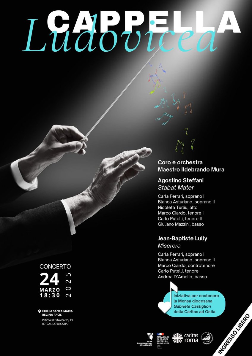 MarcoCiardoMC's tweet photo. Attenzione!‼️C’è un 𝐶𝐼𝐴𝑅𝐷𝑂 in partitura! 🤪 Concerto della 𝐶𝑎𝑝𝑝𝑒𝑙𝑙𝑎 𝐿𝑢𝑑𝑜𝑣𝑖𝑐𝑒𝑎. In programma lo 𝑆𝑡𝑎𝑏𝑎𝑡 𝑀𝑎𝑡𝑒𝑟 di Steffani e il 𝑀𝑖𝑠𝑒𝑟𝑒𝑟𝑒 di Lully. Ingresso libero. Se non venite, lascerete il 𝐶𝐼𝐴𝑅𝐷𝑂 da solo in partitura! 😌✨ #concert https://t.co/2TDBki8KIh