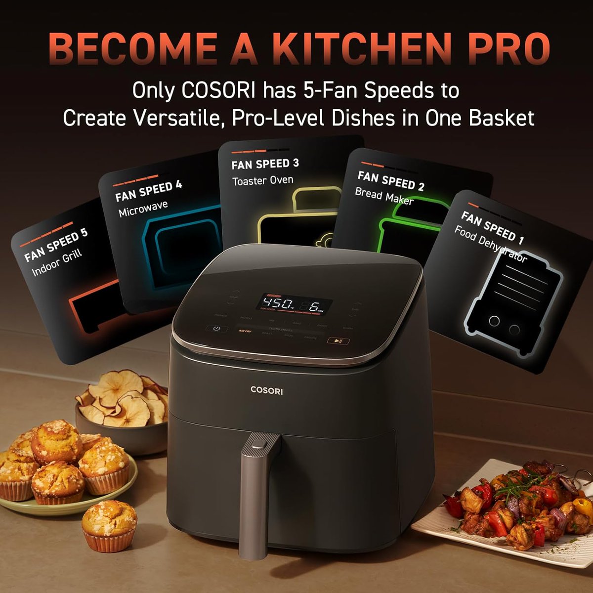 BarbosaFinds's tweet photo. 🚀 Crispy &amp; healthy meals! The COSORI 9-in-1 Air Fryer cooks fast with 95% less oil &amp; precise temp control (90°–450°F). Turbo Modes = perfect results every time! 🔥 Who’s air frying tonight? 🍽️ #AirFryer #HealthyEating

https://t.co/63sBMf10py https://t.co/LgJT3Tw4hm