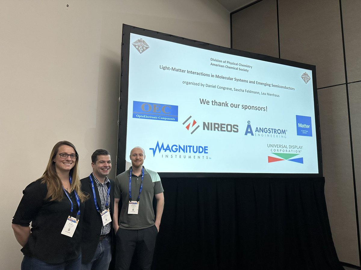 Nienhaus Lab (@nienhauslab) on Twitter photo It's been a great time organizing this symposium! Thanks to <a href="/sascha_feldmann/">Sascha Feldmann</a> and Dan Congreve for organizing with me! A special thanks to our sponsors 😁
Please join us in 32B! It's been a great time organizing this symposium! Thanks to <a href="/sascha_feldmann/">Sascha Feldmann</a> and Dan Congreve for organizing with me! A special thanks to our sponsors 😁
Please join us in 32B!