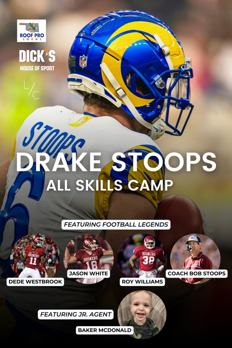 It’s going to be an awesome day at Dick’s House Sport with <a href="/Drake_stoops/">Drake Stoops</a> and his special guests! We have a couple of spots left thanks to our sponsor Roof Pro Local if you want to come join us today — lcmanagementgroup.com/camps-events.