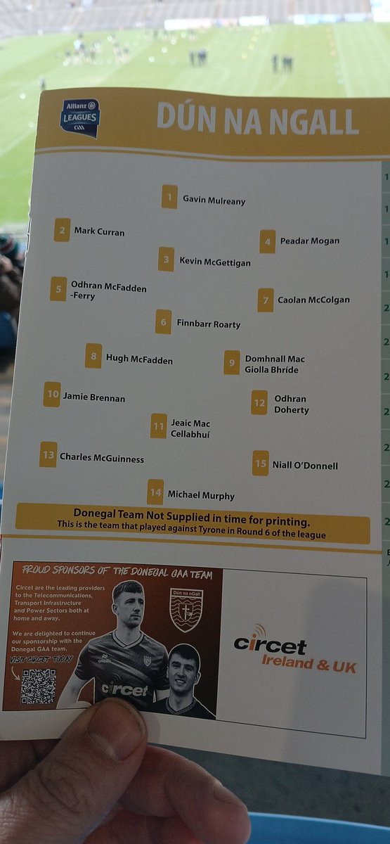 edmcgreal's tweet photo. That's €4 wasted anyway. It's one thing not starting a team you named. Plenty of good reasons for that. But this is simply bad manners and disrespectful to both sets of supporters. https://t.co/RbgVrf4wFB