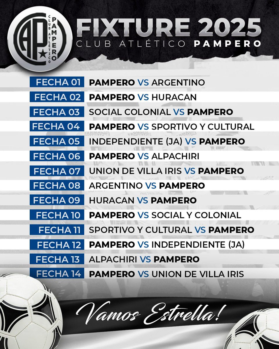 El 30 de marzo comenzamos una nueva temporada con ilusiones renovadas.

El fixture de la Copa del Sur 2025 de la Liga Regional Sureña.