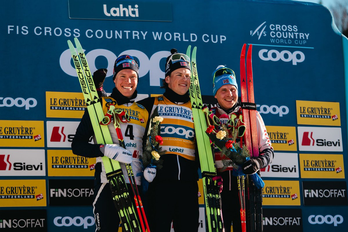 Salpausselän kisat – Lahti Ski Games (@lahtiskigames) on Twitter photo What a race! Men’s Cross-Country 50 km today’s TOP 3
🥇Johannes Hösflot Kläbo 🇳🇴
🥈Martin Loewstroem Nyenget🇳🇴
🥉Simen Hegstad Krueger 🇳🇴
Congrats! 🤩
<a href="/FISCrossCountry/">FIS Cross-Country</a> | #lahtiskigames #salpausselänkisat #fiscrosscountry #hiihto What a race! Men’s Cross-Country 50 km today’s TOP 3
🥇Johannes Hösflot Kläbo 🇳🇴
🥈Martin Loewstroem Nyenget🇳🇴
🥉Simen Hegstad Krueger 🇳🇴
Congrats! 🤩
<a href="/FISCrossCountry/">FIS Cross-Country</a> | #lahtiskigames #salpausselänkisat #fiscrosscountry #hiihto