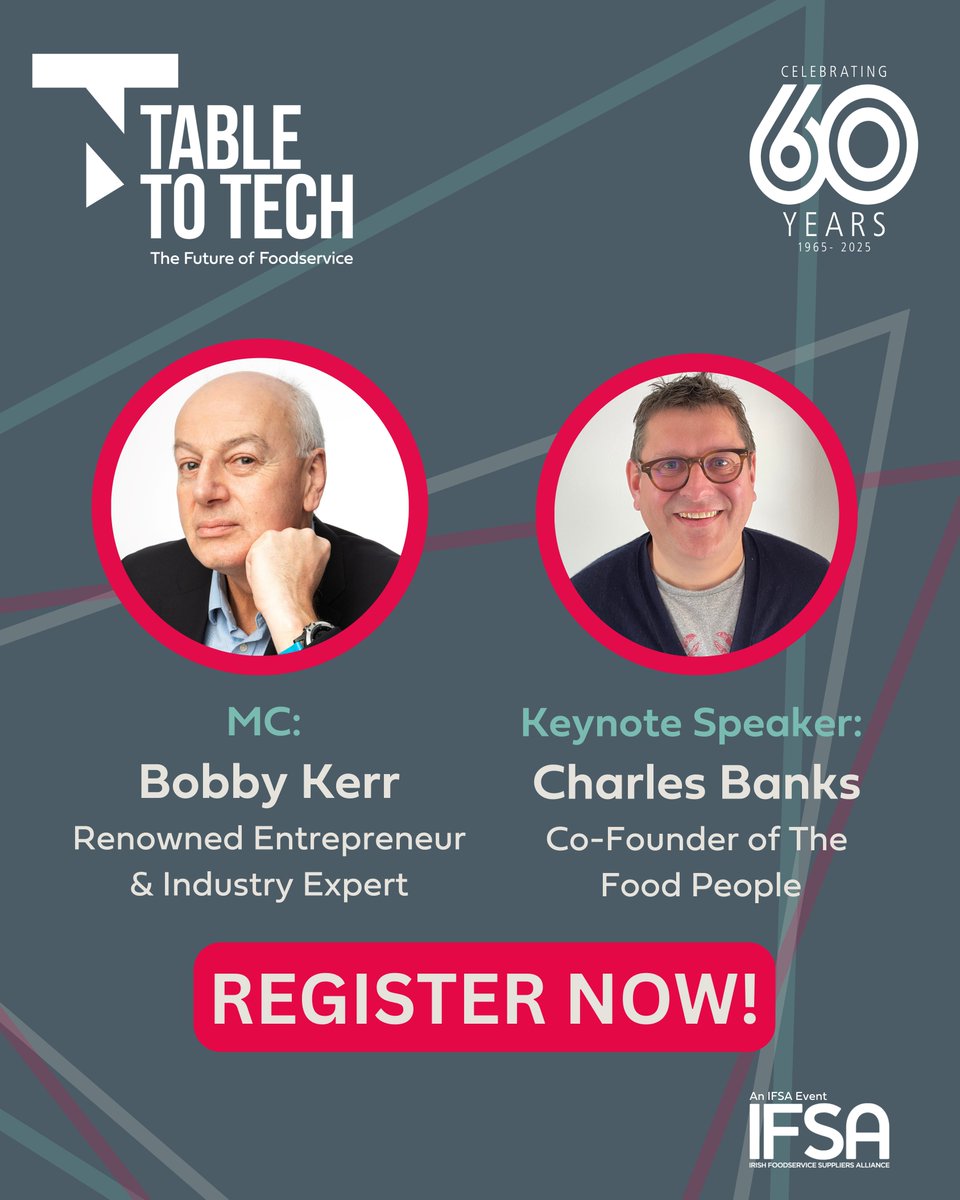 CATEX Exhibition 2025 (@catexexhibition) on Twitter photo ✨ IFSA is delighted to have <a href="/bobbykerr/">Bobby Kerr</a> as the Conference MC and @cbfoodpeople as our Keynote Speaker at the Table to Tech Conference! 🎤
Click the link in our bio to secure your place. 🔗
#TableToTech #FutureofFoodservice #IFSA #Networking ✨ IFSA is delighted to have <a href="/bobbykerr/">Bobby Kerr</a> as the Conference MC and @cbfoodpeople as our Keynote Speaker at the Table to Tech Conference! 🎤
Click the link in our bio to secure your place. 🔗
#TableToTech #FutureofFoodservice #IFSA #Networking