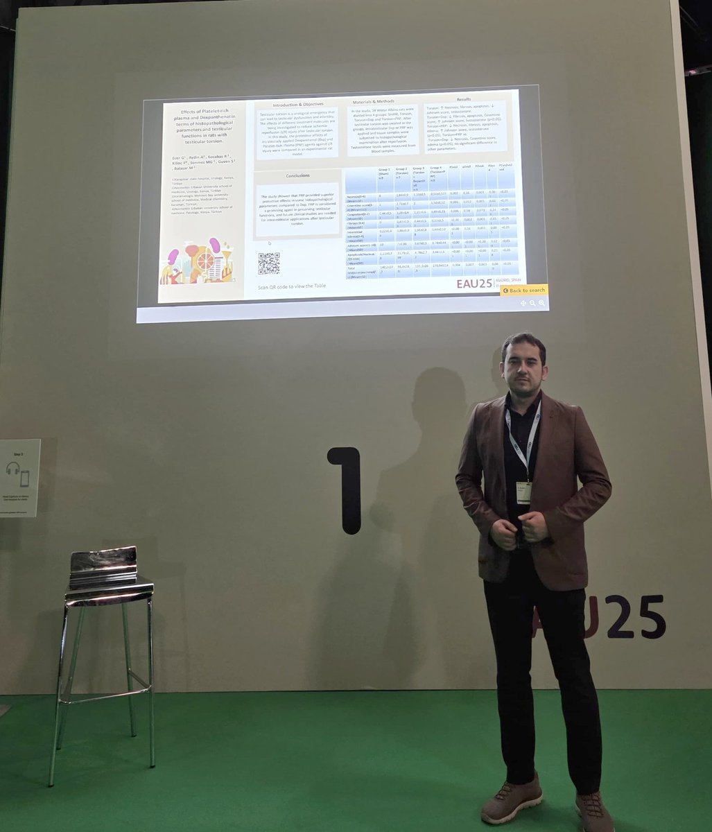 NEU Meram Urology (@meramurology_) on Twitter photo The latest experimental study by <a href="/ecergokhann/">Gökhan Ecer</a> and colleagues was impressively presented by our resident <a href="/selimsoyturk/">Selim Soytürk</a> during the #EAU25 Poster Podium session. Great teamwork and academic spirit on display! The latest experimental study by <a href="/ecergokhann/">Gökhan Ecer</a> and colleagues was impressively presented by our resident <a href="/selimsoyturk/">Selim Soytürk</a> during the #EAU25 Poster Podium session. Great teamwork and academic spirit on display!