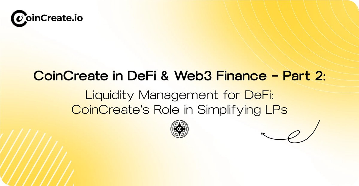 𝗖𝗼𝗶𝗻𝗖𝗿𝗲𝗮𝘁𝗲 𝗶𝗻 𝗗𝗲𝗙𝗶 &amp; 𝗪𝗲𝗯𝟯 𝗙𝗶𝗻𝗮𝗻𝗰𝗲 – 𝗣𝗮𝗿𝘁 𝟮
𝗟𝗶𝗾𝘂𝗶𝗱𝗶𝘁𝘆 𝗠𝗮𝗻𝗮𝗴𝗲𝗺𝗲𝗻𝘁 𝗳𝗼𝗿 𝗗𝗲𝗙𝗶: 𝗖𝗼𝗶𝗻𝗖𝗿𝗲𝗮𝘁𝗲’𝘀 𝗥𝗼𝗹𝗲 𝗶𝗻 𝗦𝗶𝗺𝗽𝗹𝗶𝗳𝘆𝗶𝗻𝗴 𝗟𝗣𝘀

Liquidity is the backbone of every DeFi ecosystem, yet managing it is often