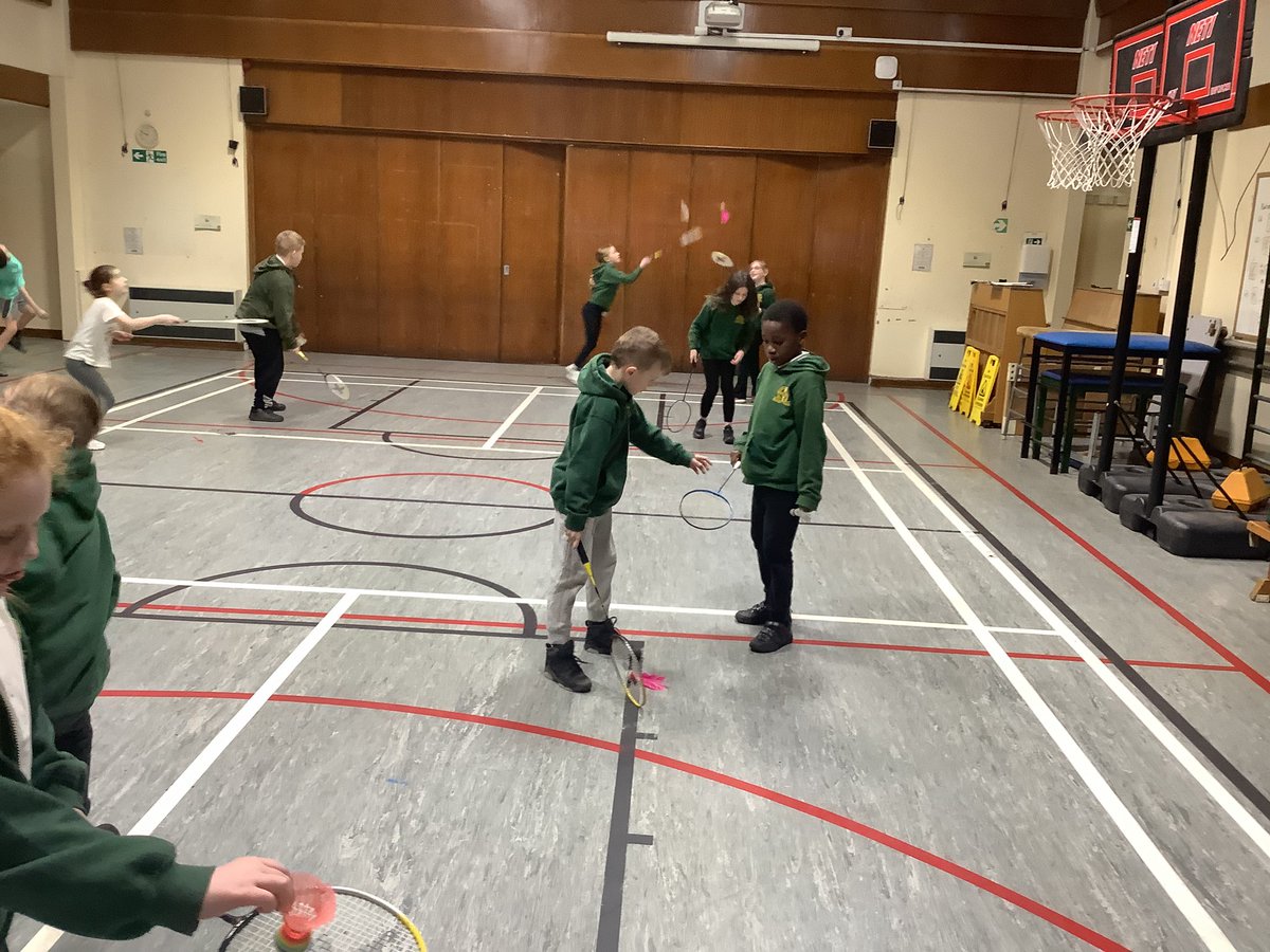 We have been working on our badminton skills in PE #badminton #stayingactive