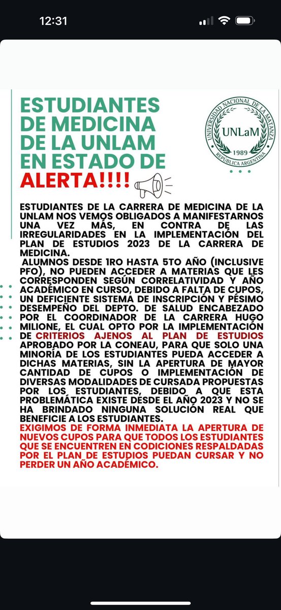 <a href="/UnlamOficial/">Universidad Nacional de La Matanza</a> <a href="/CentroLFUUNLAM/">Centro LFU - UNLaM</a> <a href="/medicinaunlam/">Medicina Unlam</a>