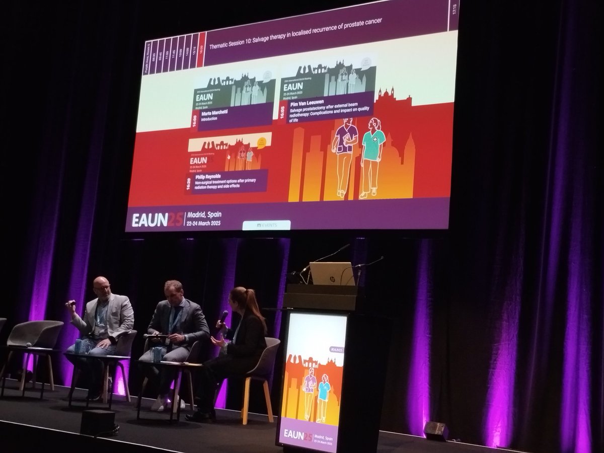 EAUNurses's tweet image. A great session regarding "Salvage therapy in localised recurrence of #prostatecancer "
#eaun25
#EAU25
@Uroweb