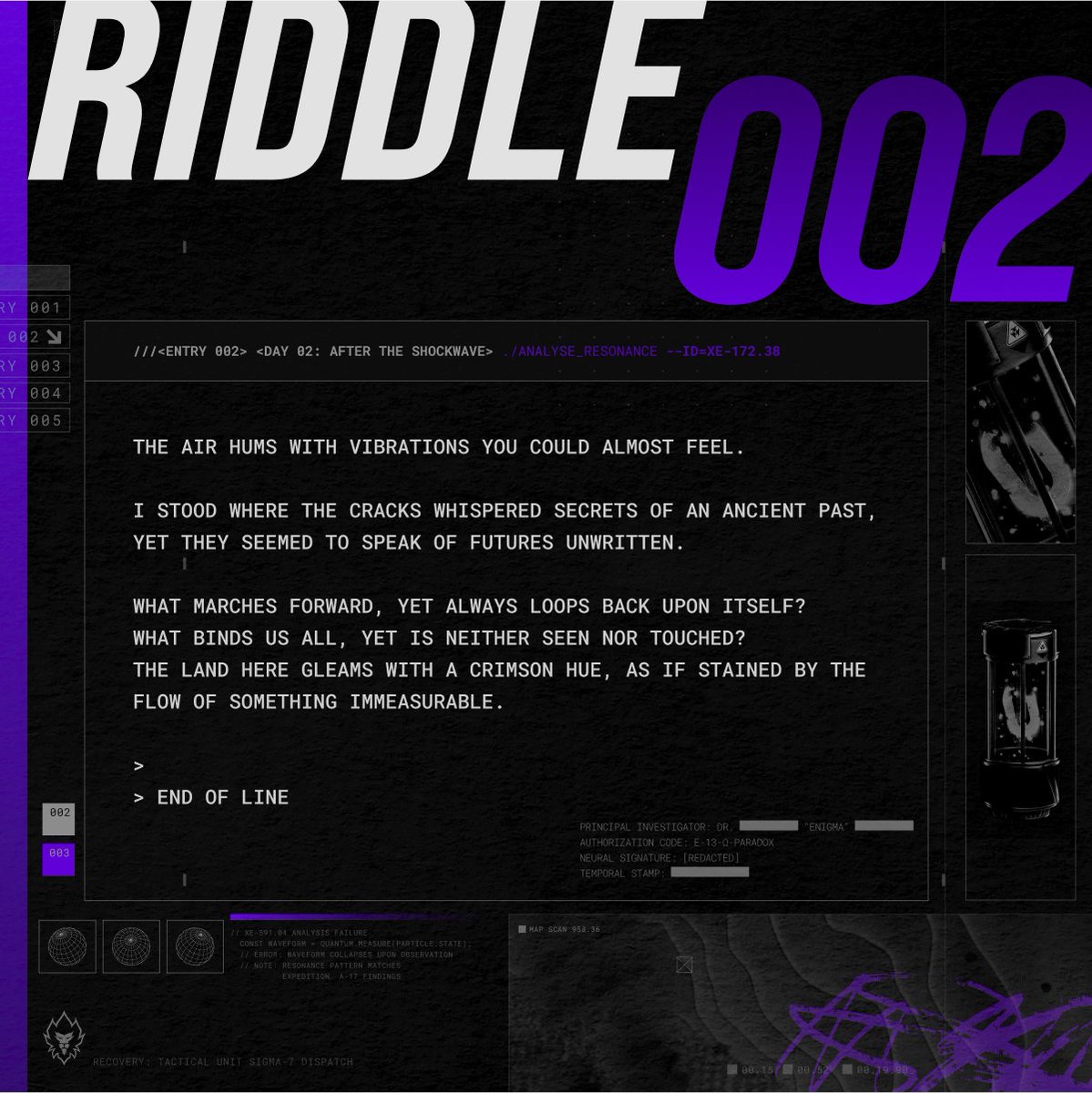 Dr. Enigma has deduced that the blue crystal chain must be a compound of 5 different energies 😱

Help Dr. Enigma solve the riddle and submit your findings once you have your answers to all five riddles. 
#ChainInABottleGiveaway $LION #LoadedLions #ManeCity #DarkLions #Web3Gaming