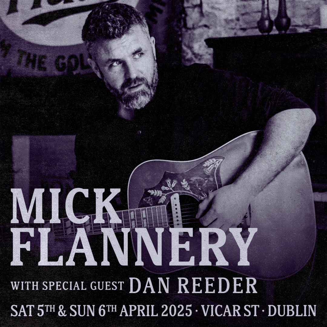 MickFlannery's tweet image. Dublin show update:
Last tickets remain now for April 5th @Vicar_Street
More seats have just been released for April 6th show.
Both nights have special guest Dan Reeder.
Ticket info @ mickflannery.com
Thank you