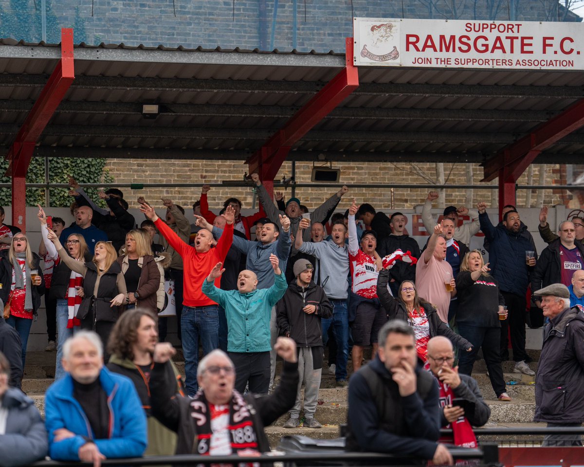 RamsgateFC's tweet photo. What an incredible turnout for Non-League Day at the WWMartin Community Stadium! A fantastic 2️⃣,0️⃣2️⃣7️⃣ fans packed the stands 👏🏻🐏 @nonleaguedayuk 

A huge thank you to @TSCFootballAcad for bringing the fun with inflatables before the match! 🙌

Your support means everything—see you at the next one!  #NonLeagueDay #CommunityClub #ramsgatefc 

🔴⚪️|#COYR