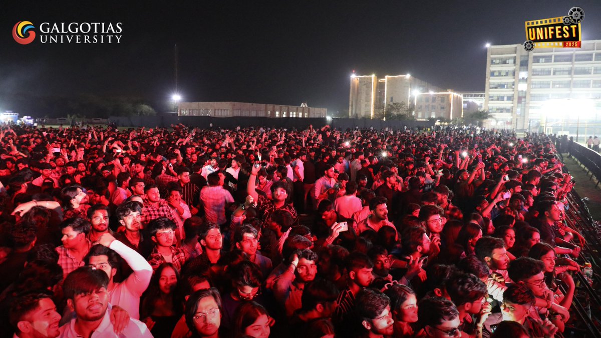 GalgotiasGU's tweet photo. Galgotias University Concludes UniFest 2025 with a Power-Packed Performance by Salim–Sulaiman

The final day of UniFest 2025 at Galgotias University witnessed a musical spectacle as iconic composer duo Salim–Sulaiman set the stage ablaze with their electrifying live performance. The energy, rhythm, and powerful vocals captivated the entire campus, creating an unforgettable night of music and magic.

The crowd roared with excitement, waving lights in the air, singing in unison, and dancing to every beat. It was a night where music met memories, and joy echoed across the campus. Students celebrated the grand finale with unstoppable enthusiasm, marking the perfect end to a sensational two-day festival.

UniFest 2025 has been a celebration of talent, culture, and the unstoppable spirit of Galgotias University.

#GalgotiasUniversity #UniFest2025 #SalimSulaimanLive #CollegeFest #GrandFinale #CampusVibes #GalgotiasEvents #StudentLife #YouthEnergy #UnforgettableNights #PowerOfMusic
