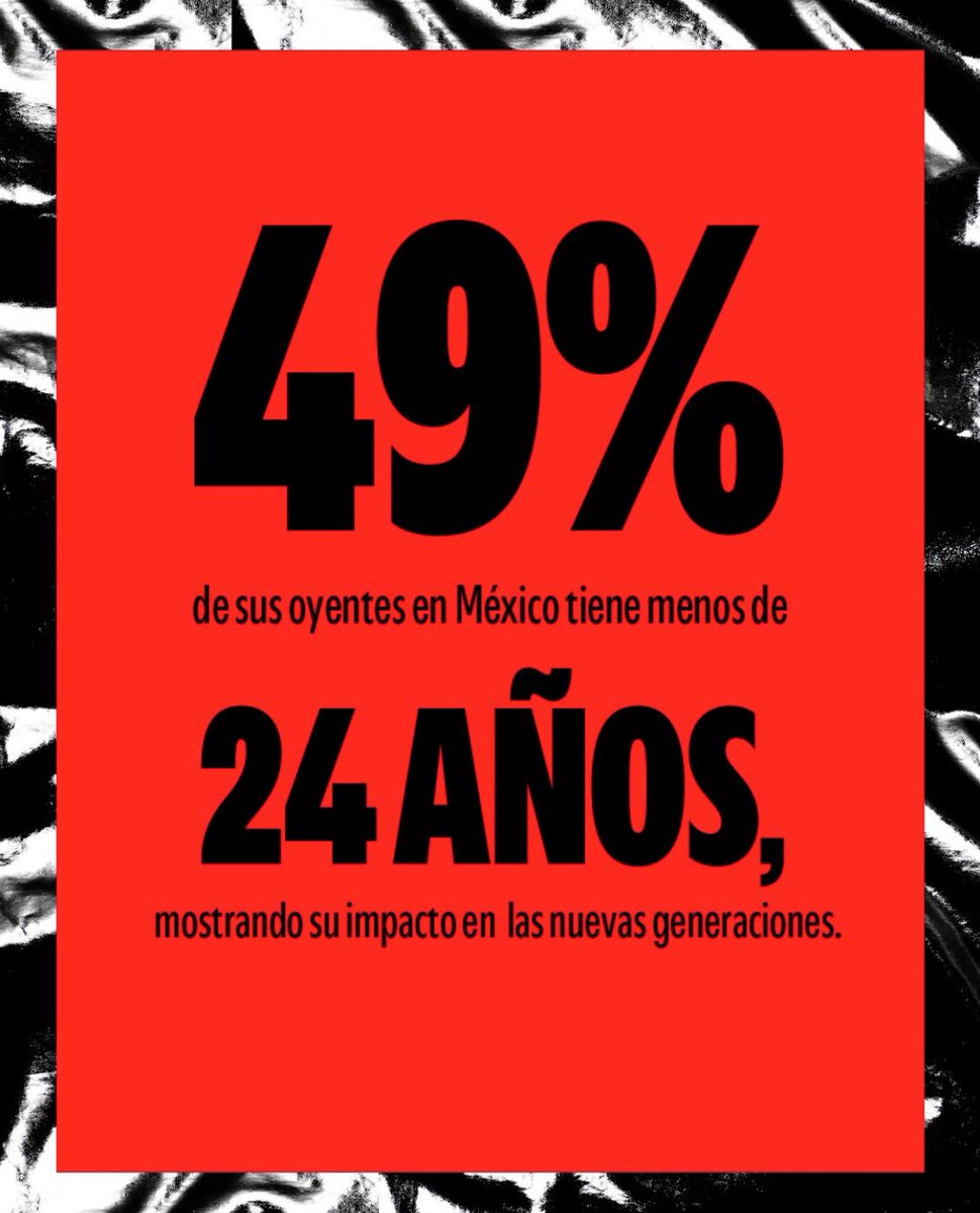 México es el segundo país que más escucha a #jhope en Spotify en el mundo  🇲🇽

2.5M de oyentes lo tienen on repeat 

49% de sus oyentes tiene menos de 24 años

Fuente <a href="/SpotifyMexico/">Spotify Mexico</a> Instagram