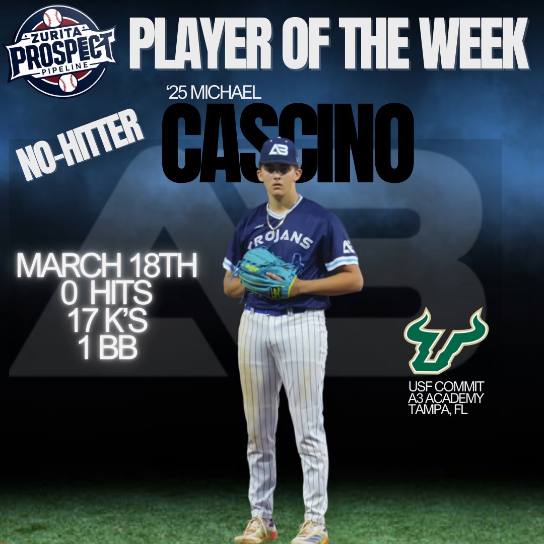 ⭐️Players of the Week🔥
RHP <a href="/AidenRivero_/">Aiden Rivero 2025</a> 
RHP <a href="/CascinoMikey/">Mikey Cascino</a>