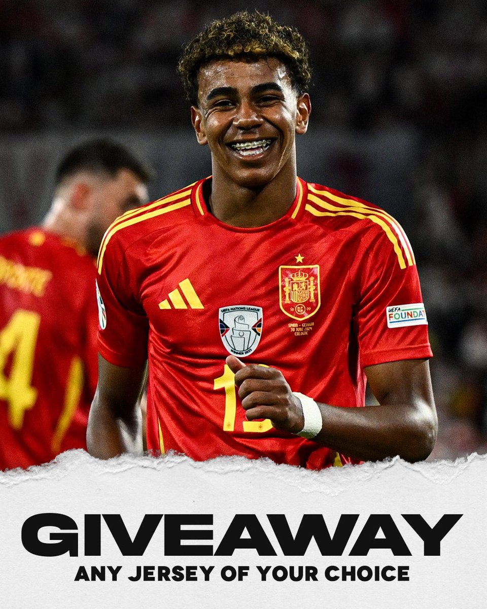🚨 If Lamine Yamal scores against The Netherlands tonight, we will GIVEAWAY ANY jersey of your choice [club or country]! To participate:

▪️Follow <a href="/pubitysport/">Pubity Sport</a> 
▪️Like &amp; Retweet this post 

Winner will be announced after the match, good luck! 🤩⏳🔥