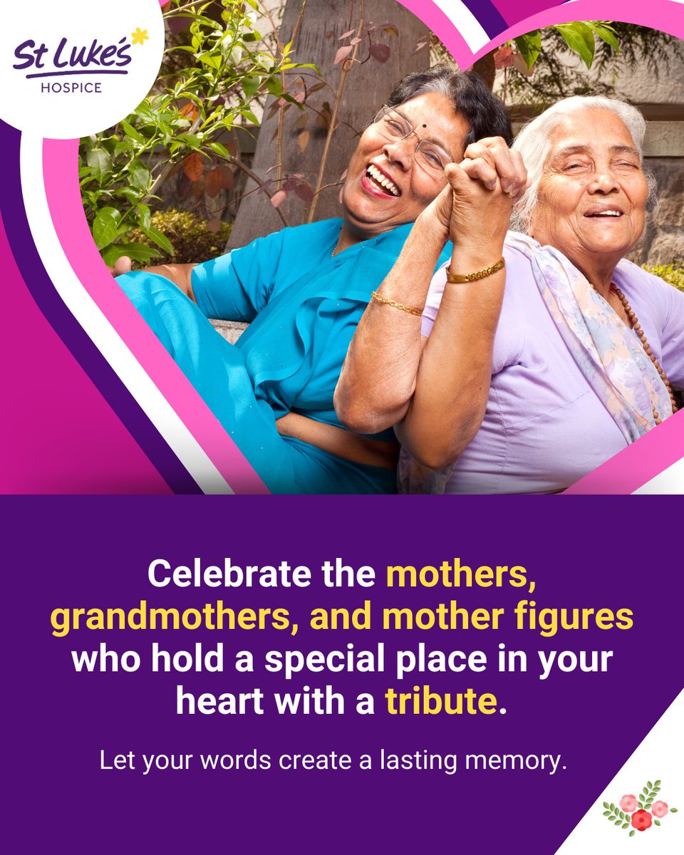 For this Mother's Day, we've set up a special page where you can cherish the memories of the remarkable women who have shaped your life but sadly are no longer with us. 

Leave your dedication: stlukes-hospice.org/mothersday