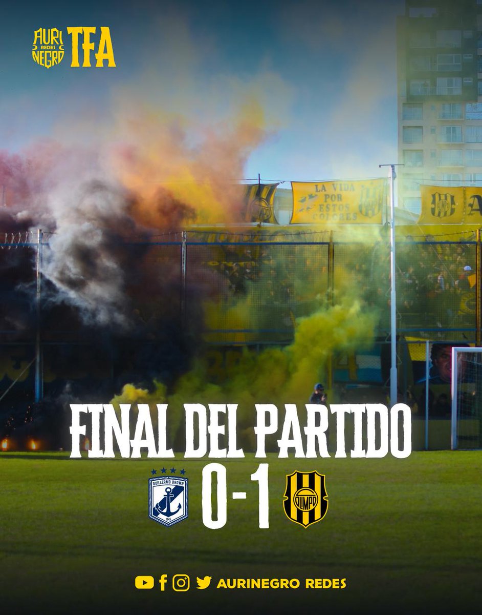 ¡GANÓ EL AURINEGRO! 💛🖤

#Brown 0-1 Olimpo#

⚽️ Ferreyra.

#VamosOlimpo 👊