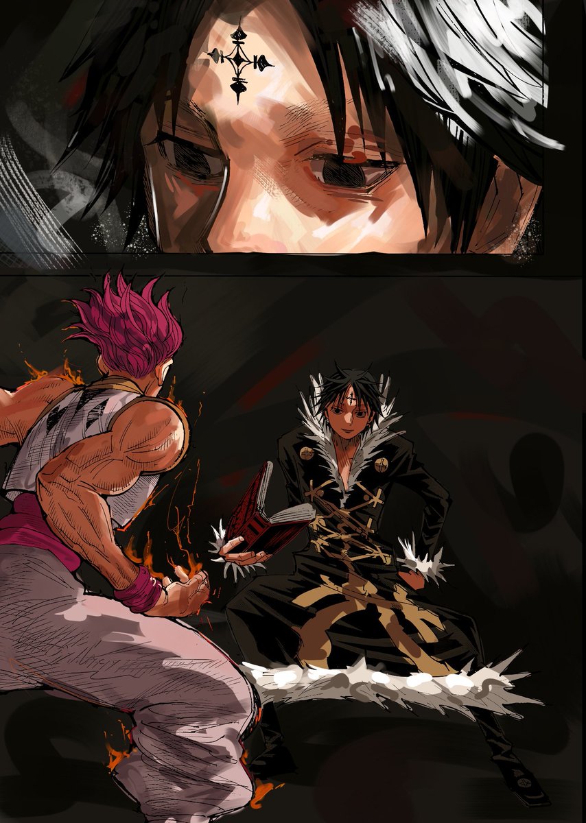 kkratao's tweet photo. Hisoka vs Chrollo
#HunterxHunter https://t.co/78OuYY6YEC