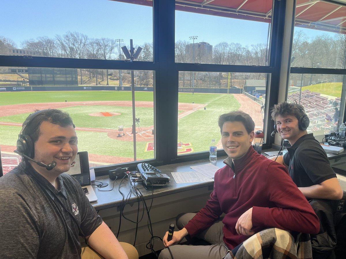 WZBC Sports (@wzbcsports) on Twitter photo The seniors are ready for the baseball call!
<a href="/_brendanm14/">Brendan Mahoney</a>, <a href="/anthony_smith89/">Anthony Smith</a> and Jim Kennelly have the call of <a href="/BCBirdBall/">Boston College Baseball</a>’s final game of a weekend against UNC!
📻: <a href="/WZBCSports/">WZBC Sports</a> X and YouTube
⏰: 1:00 p.m. The seniors are ready for the baseball call!
<a href="/_brendanm14/">Brendan Mahoney</a>, <a href="/anthony_smith89/">Anthony Smith</a> and Jim Kennelly have the call of <a href="/BCBirdBall/">Boston College Baseball</a>’s final game of a weekend against UNC!
📻: <a href="/WZBCSports/">WZBC Sports</a> X and YouTube
⏰: 1:00 p.m.