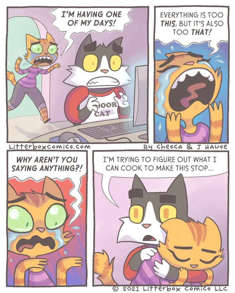 LitterboxComics's tweet image. A comic about those days...

BONUS Panel below! 👇