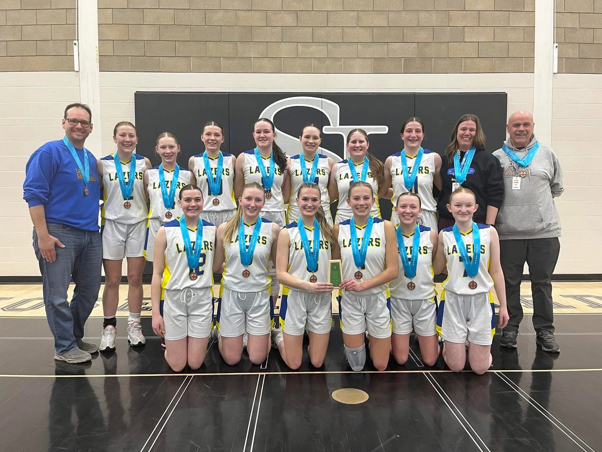 HCAA teams captured five basketball medals at Hoopla this weekend! Pictured are the silver and bronze medallist teams: Foam Lake Girls (1A Silver), St. Brieux Boys (2A Silver), and Lanigan Girls (3A Bronze). Congratulations for a great finish to the season!